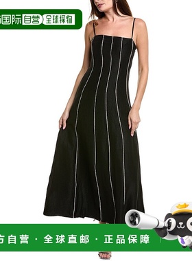 自营rag & bone碎骨肯尼迪装饰A字型连衣裙-黑色 美国奥莱直发