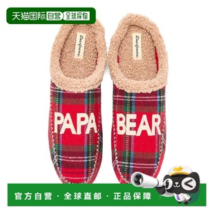 自营Dearfoams Men's Papa Bear Clog Slipper - plaid 美国奥莱