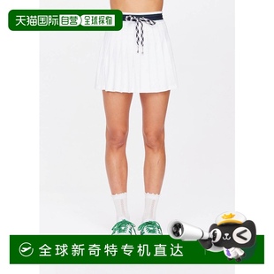 自营 美国奥莱直发 the upside白色褶皱迷你裙