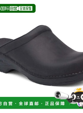 自营Dansko Sonja Clogs Women's-10 Black Oiled Leather Slip O