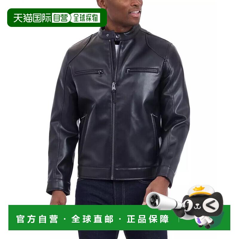 1h可退 【美国直邮】michael kors 男士 皮质外套夹克皮夹克