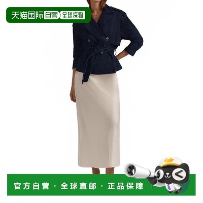 自营favorite daughterCropped Charles Trench Denim Jacket In