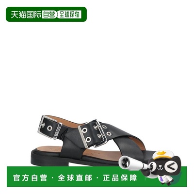 1h可退 【美国直邮】GANNI女士时装凉鞋平底方头时尚舒适 百搭透