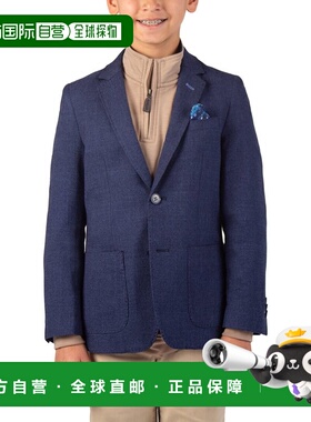 自营Tailorbyrd Solid Slub Textured Sport Coat - blue 美国奥