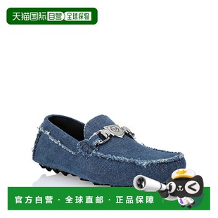 自营philipp plein驾驶员牛仔莫卡辛-中蓝 美国奥莱直发男鞋