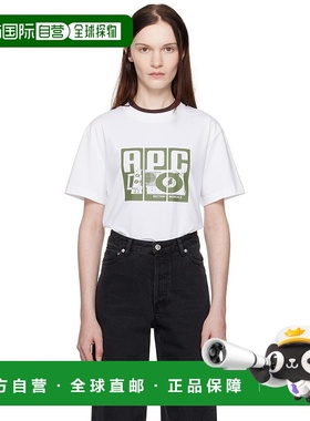 1h可退 香港直邮潮奢 A.P.C. 女士 白色 Platine T 恤 COBQXM2648