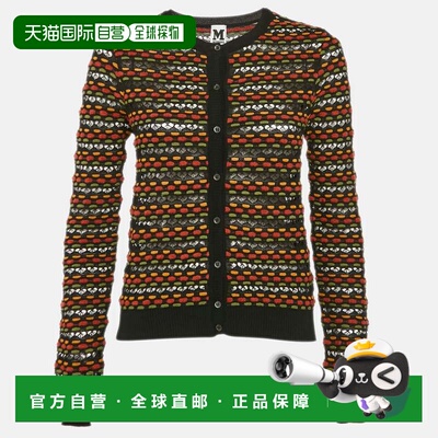 自营M Missoni Black Pointelle Knit Button Front Cardigan - b
