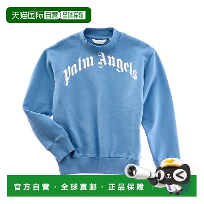 自营Palm Angels Classic Curved Logo Crewneck Sweatshirt - bl