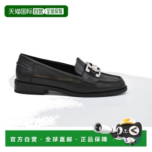 korsLace With Leather Flats Black Silver 自營michael Hard