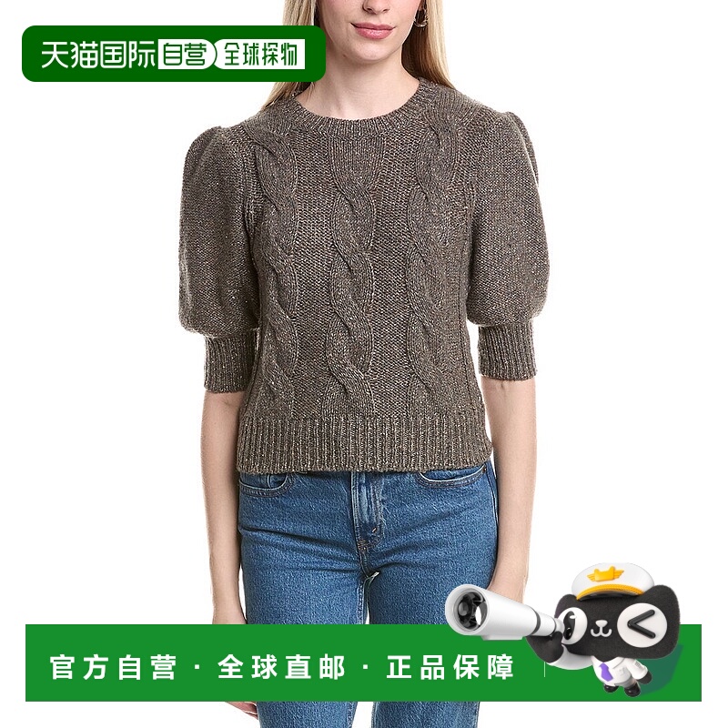 自营Autumn Cashmere Puff Sleeve Cable Cashmere & Wool-Blend