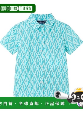 自营 andy & evanAndy&Evan Geo鲨鱼纽扣衬衫-蓝色 美国奥莱直发