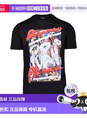 自营dsquared2Crew Neck T-shirt - Black - black 美国奥莱直发