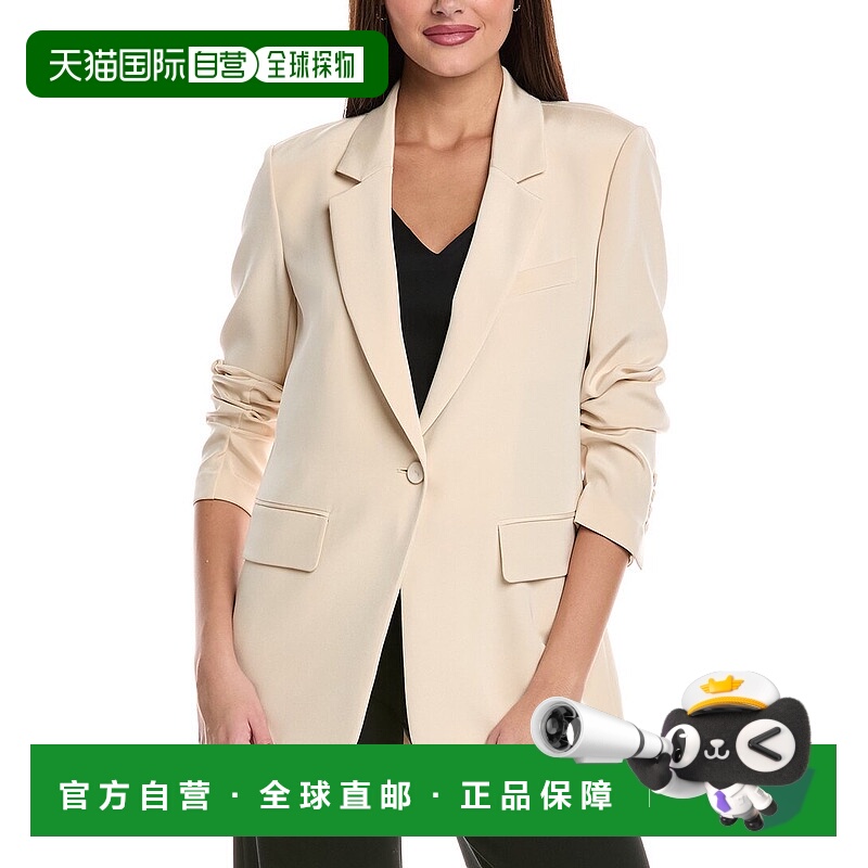 自营 Kobi Halperin荷兰丝绸混纺运动夹克-米色 美国奥莱直发