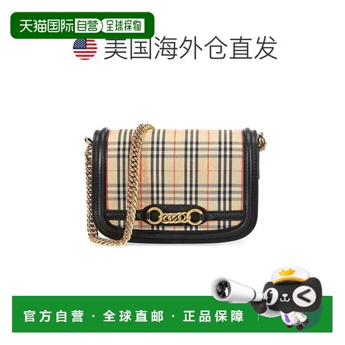 自营Burberry House Check CanvasChain Link Shoulder Bag - mul