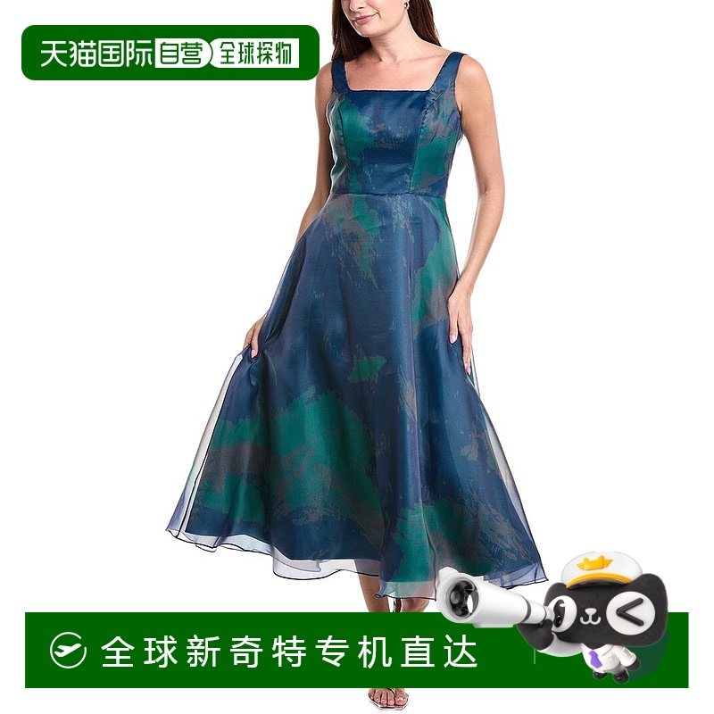 自营 Rene Ruiz Fil Coupe茶色长裙-蓝色 【美国奥莱】直发
