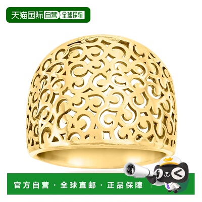 自营Ross-Simons 18kt Gold Over Sterling Filigree Ring - yell