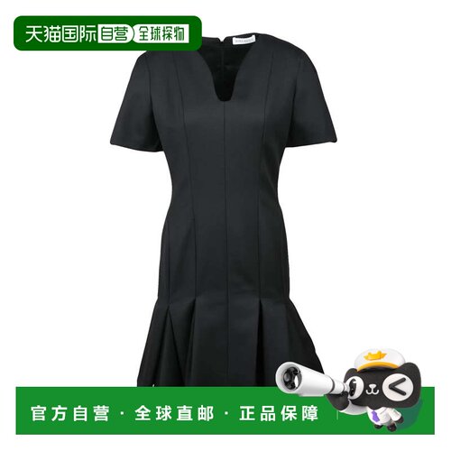 自营nina ricciMermaid Midi Dress Wool Black - black 美国奥莱
