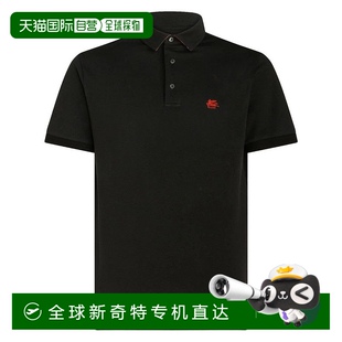 黑色 自营 Polo衫 etro带纹理饰面 美国奥莱直发 短袖