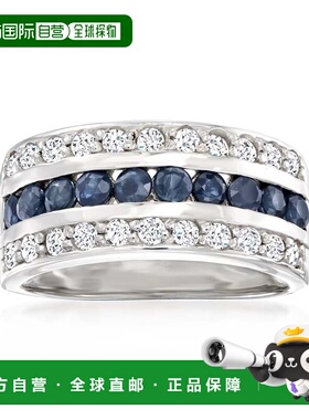 自营 ross-simons 罗斯-西蒙斯蓝宝石和 . 925 纯银白色托帕石多