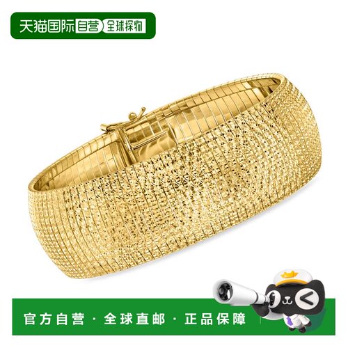 自营Ross-Simons Italian 18kt Gold Over Sterling Textured and