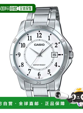 自营Casio Men’s Silver Watch with White Dial - MTP-V004D-7B