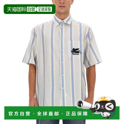 自营etroVertical Striped Cotton Shirt - white 美国奥莱直发