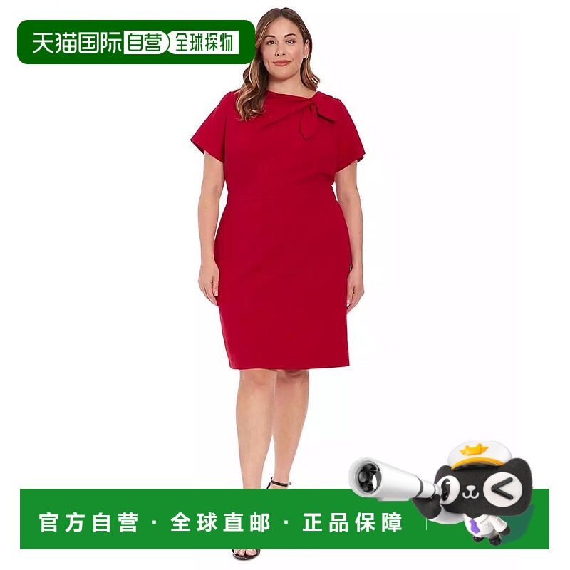 1h可退 【美国直邮】伦敦时报大码系带领口紧身连衣裙 女装 女士