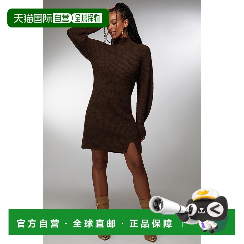 自营Bebe X Ciara Oversized Sweater Dress - chocolate 美国奥