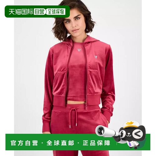 1h可退 【美国直邮】guess 女士 运动衫长袖帽衫连帽衫