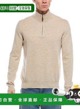 自营Mette Cashmere 1/4-Zip Mock Neck Sweater - beige 美国奥