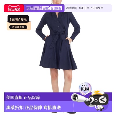 自营Draper James Imogen Mini Shirtdress - blue 美国奥莱直发