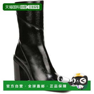自营Franco Sarto Stevie Boots Womens Black Faux Leather Squa