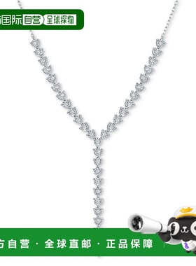 美国直邮Macy's 通用 钻石项链宝石纯银爆款吊坠珠宝时尚精致银色