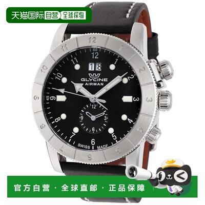 自营Glycine Men's Airman GMT 42mm Watch GL0150 - black 美国