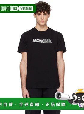 1h可退 香港直邮潮奢 Moncler 盟可睐 男士 黑色 S/S T恤 K10918C