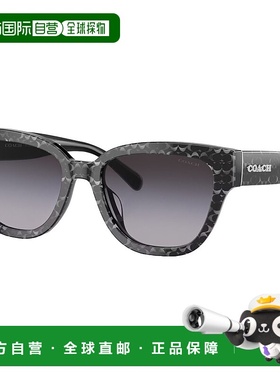 自营 Coach HC 8379U 55208G 54mm女式蝴蝶太阳镜-灰色珍珠签名c