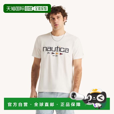 自营Nautica Mens Flags Graphic T-Shirt - sail white ns 美国
