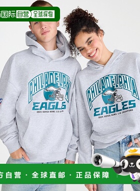 自营 Aeropostale Philadelphia Eagles 2024赛季套头衫连帽衫-浅