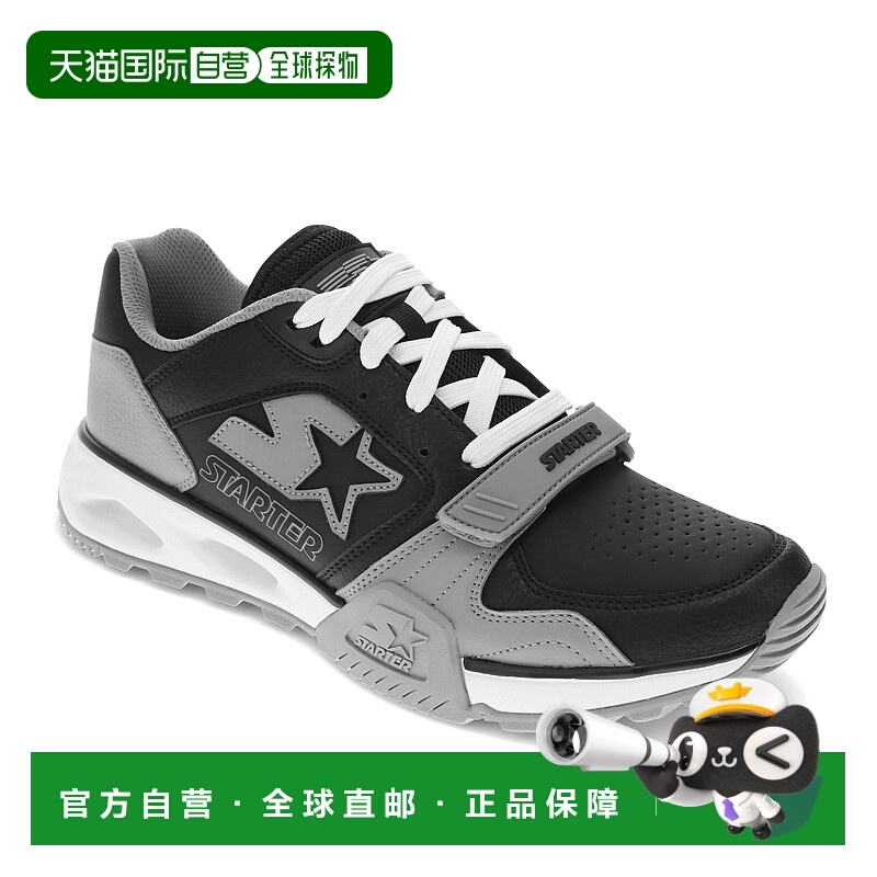 自营 Starter男式团队训练鞋92低素食合成皮革休闲低帮运动鞋-黑/