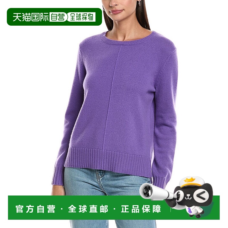 自营tyler boe High-Low Cashmere Sweater - purple 美国奥莱直