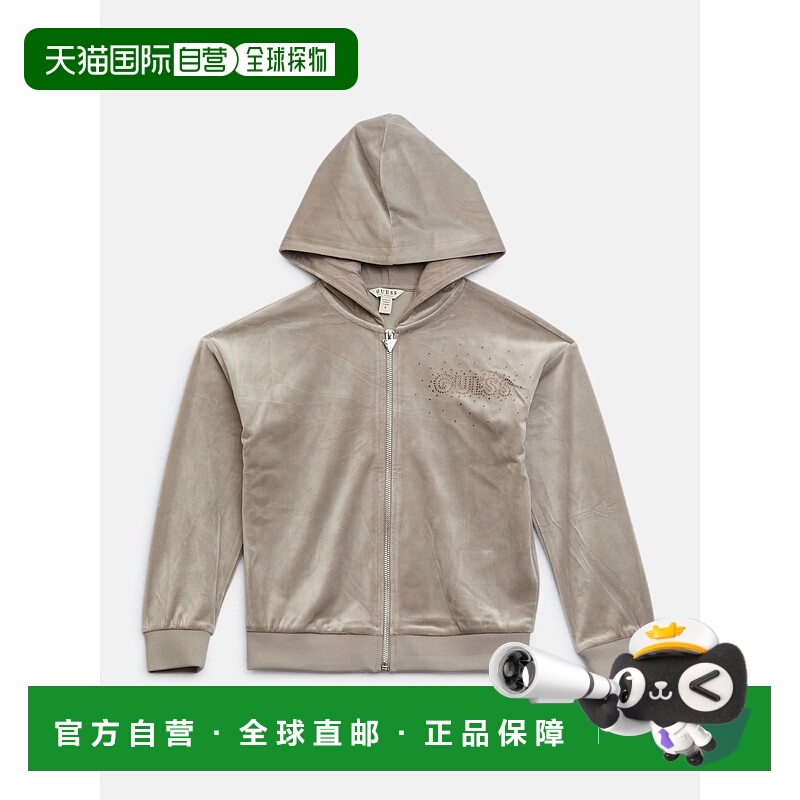 自营guessVelour Full-Zip Hoodie (7-14) - moondust 美国奥莱直