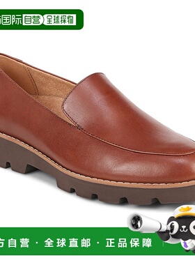 自营 Vionic Kensley乐福鞋女式美国8.5棕色漆皮滑套鞋KHD2699-棕