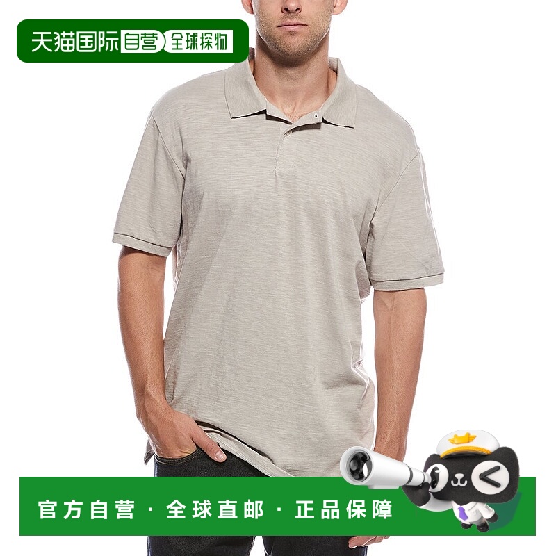 自营Scotch & Soda Panel Washed Slub Polo Shirt - grey 美国奥