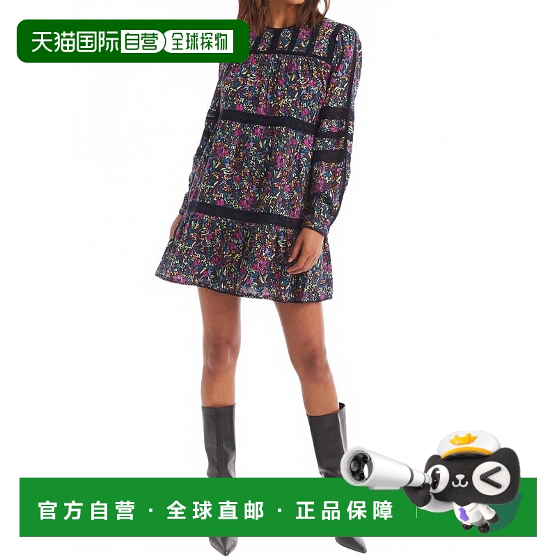 自营allisonShane Shift Mini Dress In Ditsy Floral 美国奥莱直