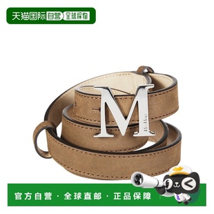 自營max 美國奧萊直發(fā) 中性色 maraMclassic20深色絨面腰帶