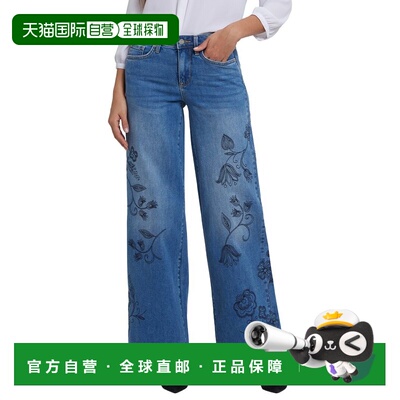 自营NYDJ Teresa Water Canyon Wide Leg Jean - blue 美国奥莱直