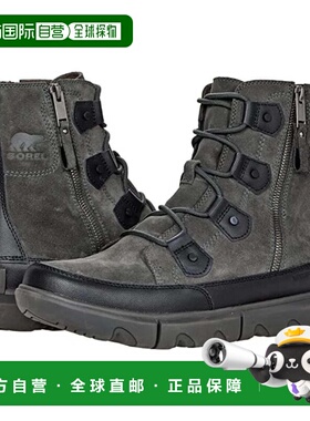 自营Women's Sorel Explorer 2004651-010 Boot  Black Dual Zip