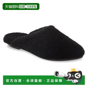 自营 Eileen Fisher Blog3女式黑色杏仁头拖鞋骡子JOBB585-黑色