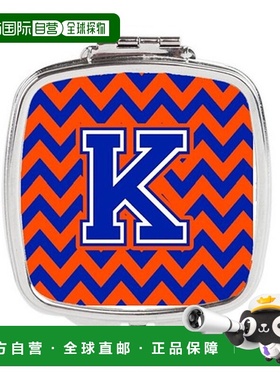 自营 Carolines Treasures CJ1044-KSCM 字母 K 雪佛龙橙色正品