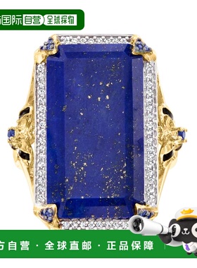 自营 ross-simons罗斯-西蒙斯青金石、白托帕石和 . 18kt 金黑色